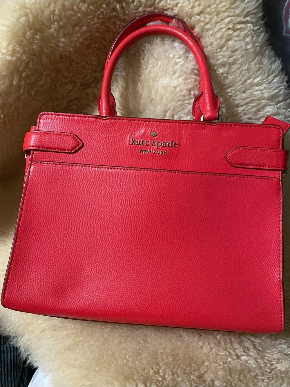 kate spade Red Leather Structured Satchel
